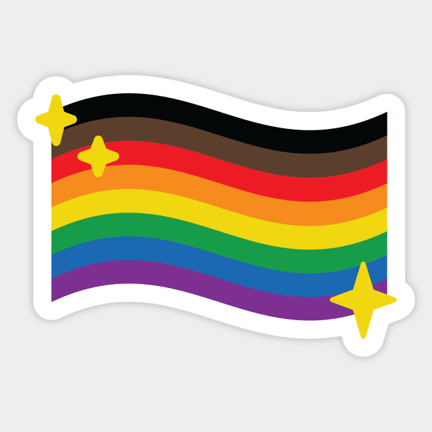 Gay Pride Flag Sparkle Emoji Sticker by lavenderhearts